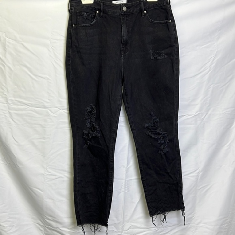 PacSun Black Distressed High Rise Mom Jean Size 30‎ or Size 13